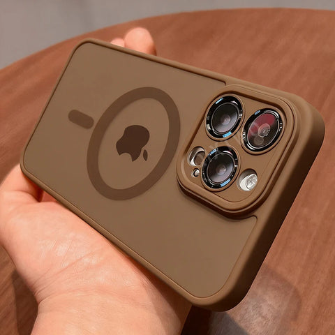 Luxury Matte Armor For Magsafe Magnetic Wireless Charging Case For iPhone