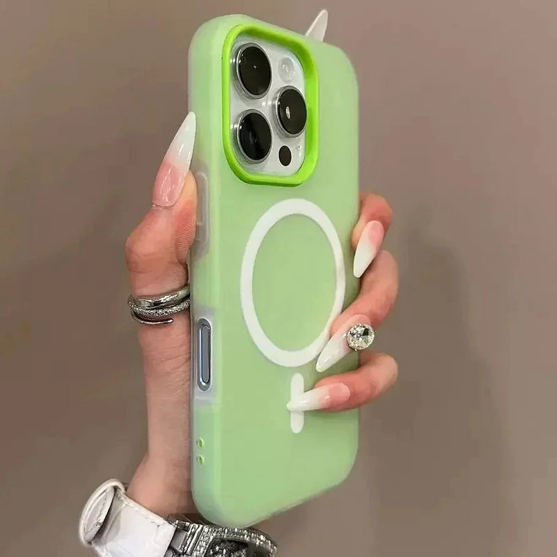 Luxury Candy Wireless Charge Matte Phone Case For iPhone