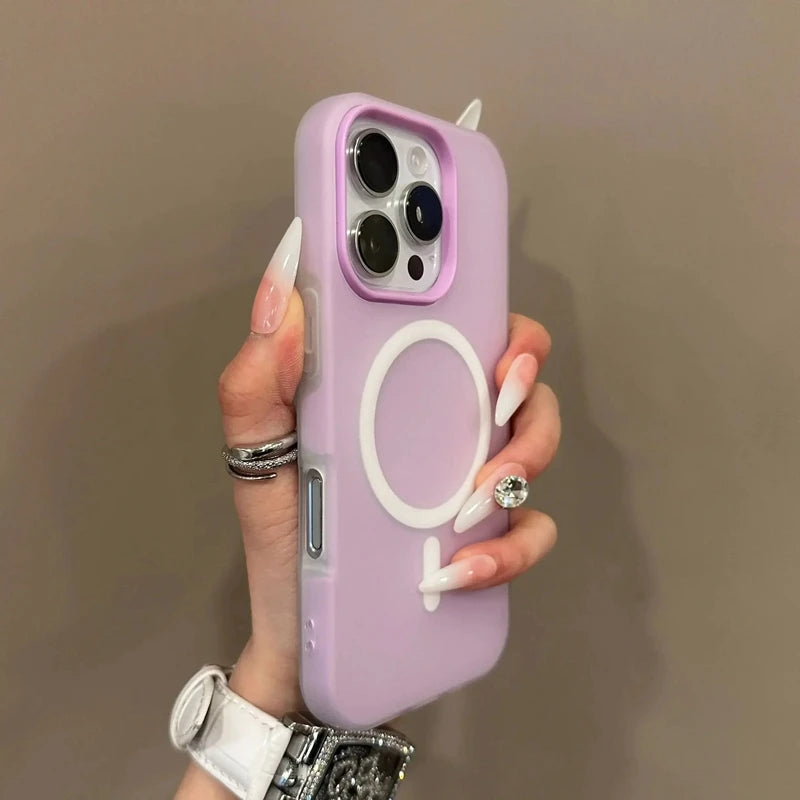 Luxury Candy Wireless Charge Matte Phone Case For iPhone
