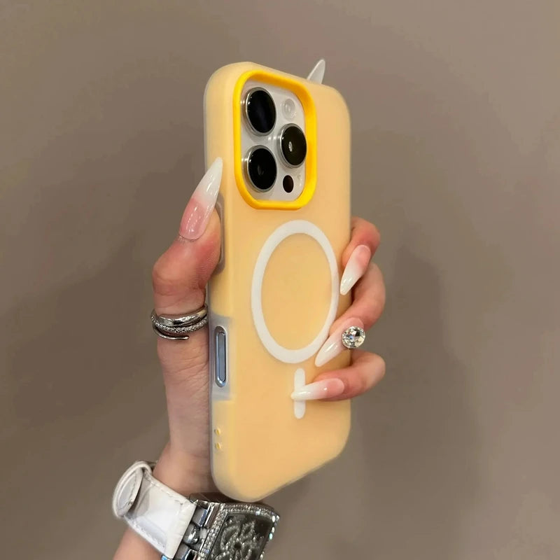 Luxury Candy Wireless Charge Matte Phone Case For iPhone