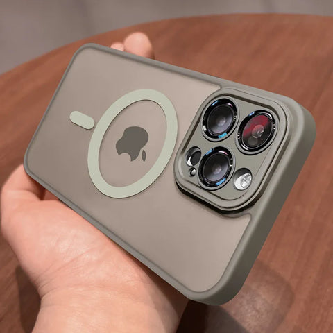 Luxury Matte Armor For Magsafe Magnetic Wireless Charging Case For iPhone