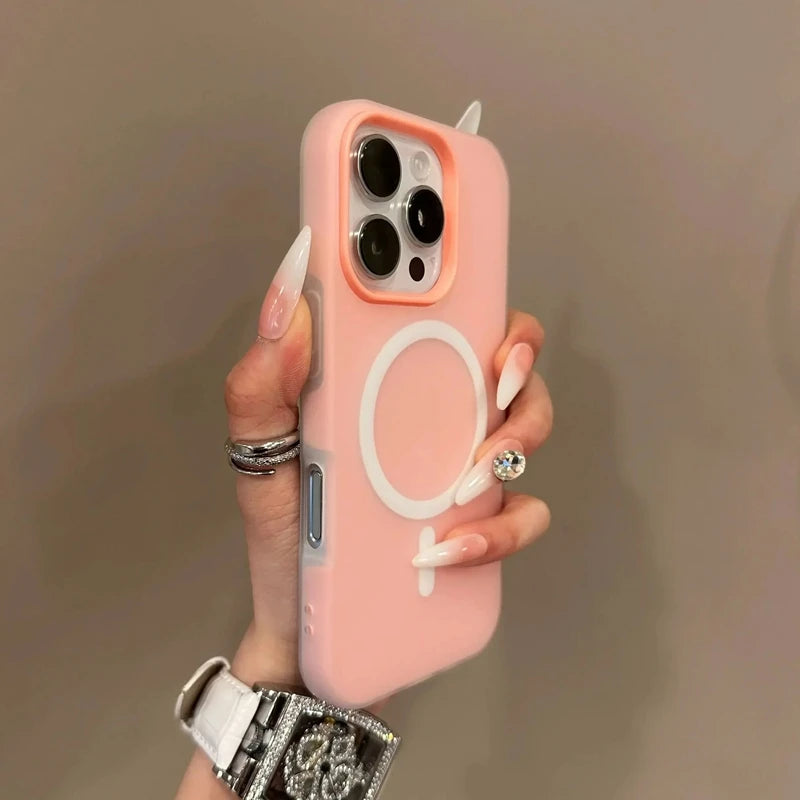Luxury Candy Wireless Charge Matte Phone Case For iPhone
