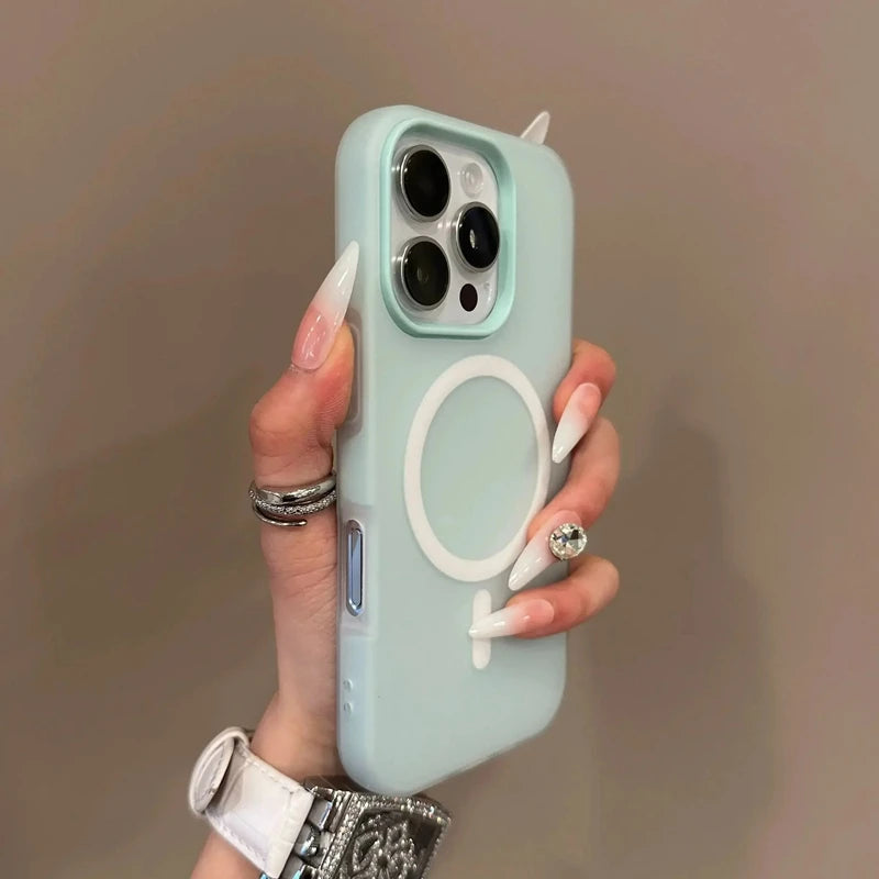 Luxury Candy Wireless Charge Matte Phone Case For iPhone